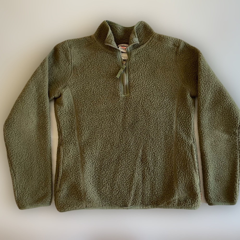 1/4 Zip Fleece Berber Pullover Sweatshirt
